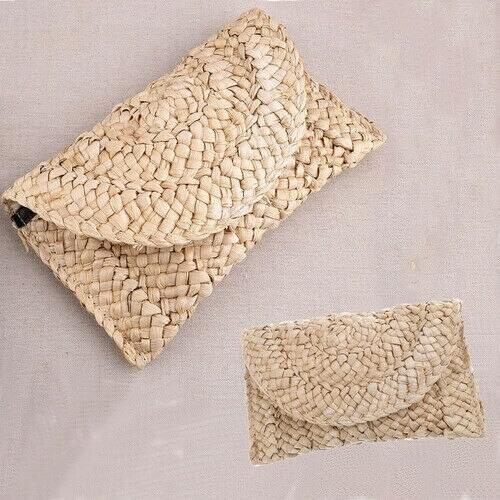 2020 New Fashion Lady Women Summer Lovely Retro Straw Knitted Handbag For Key Money Beach Long Bag Clutch
