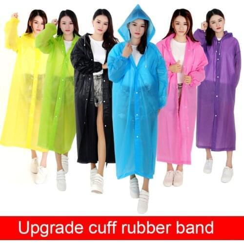 Portable Sports Rain Coats Reusable Men Women Waterproof Raincoat Outdoor EVA Rain Coat Jacket with Hood
