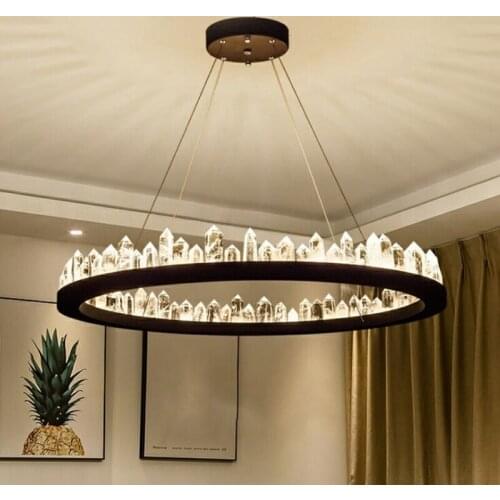 Post-Modern Luxury Crystal Pendant Lights Indoor Lighting Home Dining Living Room Decor Bedroom Led Hanging Light Fixture Lamp