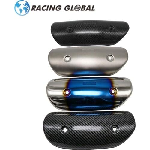 ALCON-Racing Motorcycle Carbon Protector Universal Middle Connection Link Pipe Heat Shield Cover Guard For 191 X 86 mm