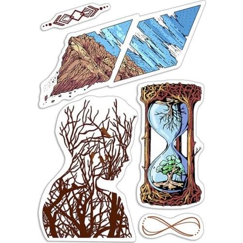 CLEAR STAMP background DIY Scrapbook Card album paper craft silicon rubber roller transparent stamps 3283