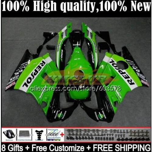 +Tank For HONDA CBR 600 F2 FS 1991 1992 1993 1994 10CL.33 CBR 600F2 CBR600FS CBR600F2 CBR600 F2 91 92 93 94 Fairing Repsol green