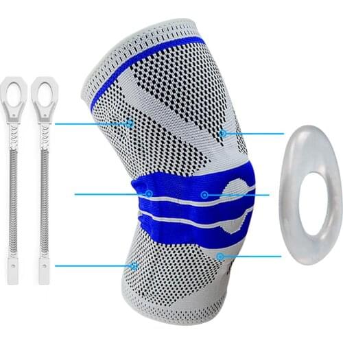 Knee Brace Silicone Knee Pads Strap for Arthritis Knee Pads For Joints Support Meniscus Compression Protection Sport