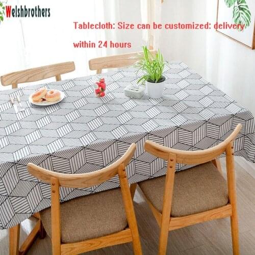 Modern fashion linen tablecloth multi-deformation pattern is the home decoration of the restaurant living room birthday party016