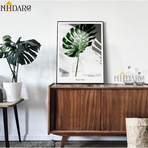 Green Natural Plant Leaves Yesterday N Tomorrow Motivational Posters And Prints Canvas Art Painting Wall Picture Home Decor