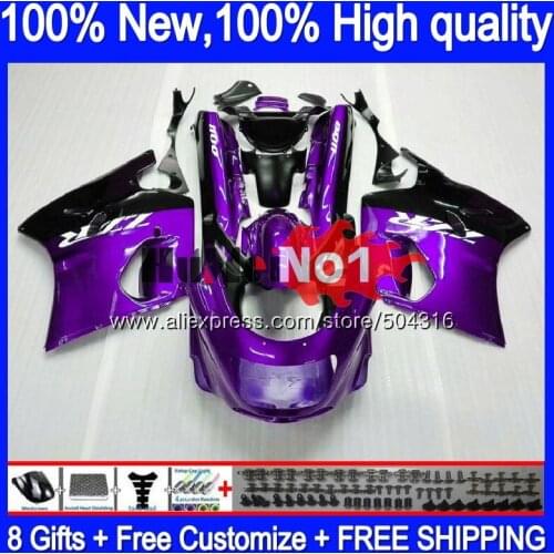 ZX11 For KAWASAKI ZX-11 ZZR 1100 ZX 11R ZX11R 93 98 99 00 01 0MC.71 Purple black ZX-11R ZZR1100 1993 1998 1999 2000 2001 Fairing
