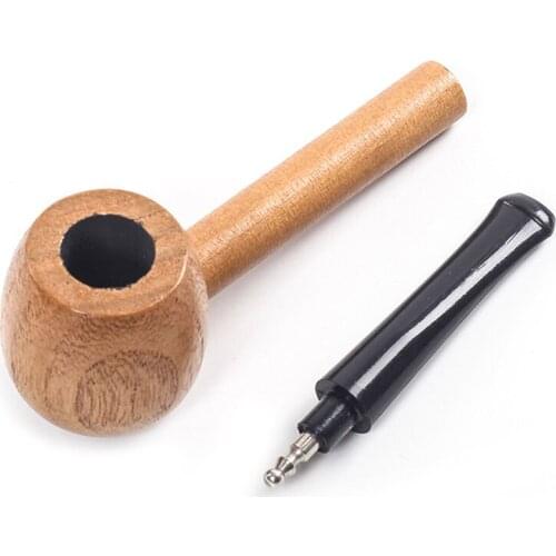 1 Pc Fashion Manual Wood Pipes Filter Smoking Pipe Herb Bakelite Tobacco Pipe Pipas Para Fumar