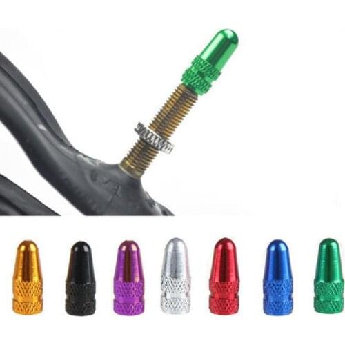 10Pcs Aluminum Alloy Road Track Racing Bike Tube Tyre Bicycle Tire Wheel French Valve cap Valve Caps 7colors