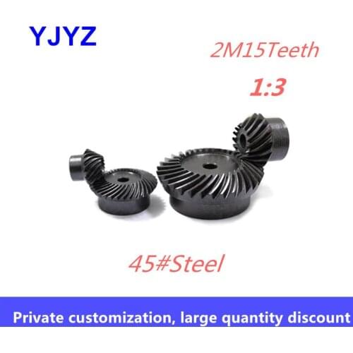 2M15/20teeth precision spiral bevel gear spiral bevel gear 1:2 1:3 1:4 transmission 1 pc