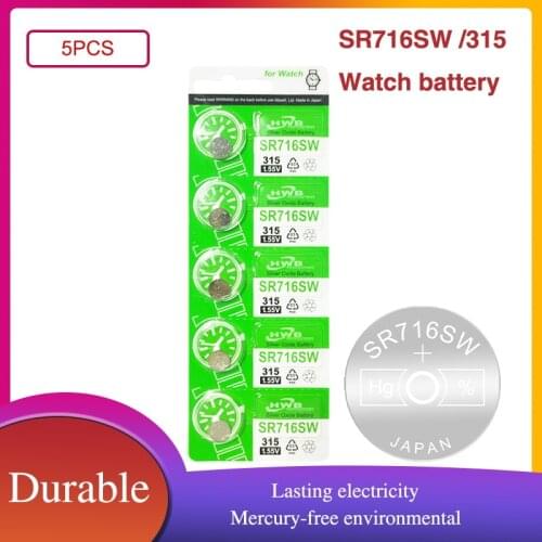 5Pcs/Lot FOR Maxell 315 100% Original Brand New LONG LASTING SR716SW SR716 1.55V Japan Made Silver Oxide Watch Battery