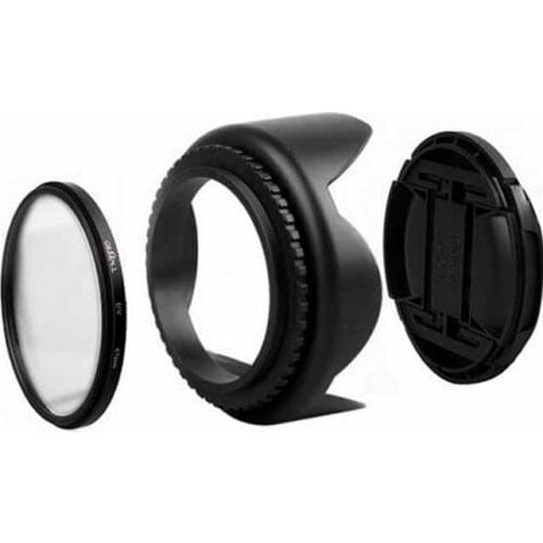 52mm UV Filter+Lens Cap+Flower Lens Hood for Nikon D3300 D3200 D3100 D3000 D5300 D5200 D5100 D5000 D7100 D7000 DSLR Camera
