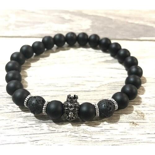 8mm multicolor nature Agate Onyx Chakra Healing Reiki Buddha Yoga Bracelet elastic adjustable Volcanic Stone Bangles erf23