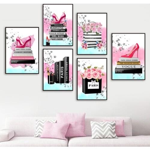 DIY diamond painting butterfly flower fashion book high heels wall art painting rhinestone mosaic Nordic prints living room deco
