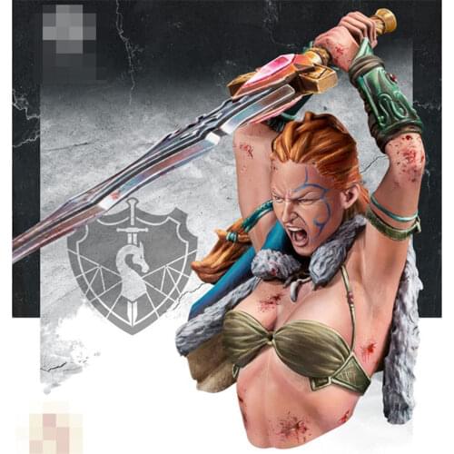 Angry Dragon Warrior Resin Bust 1/12 Assembly Model Figure Resin Kit Bust Colorless Models Self-Assembled Toys