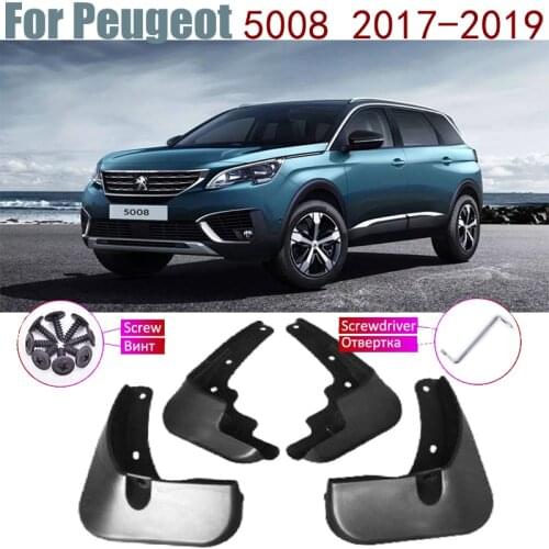 Fender 4 PCS Front Rear Mud Guard Flap Splash Flaps Mudguards Accessories Car Mudflap For Peugeot 5008 2nd 2 Gen 2019 2018 2017