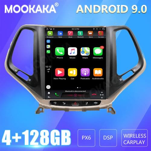 For JEEP Cherokee 2014 2015 2016 2017 2018 Car Radio Screen GPS Navigation 128GB Android CARPLAY Multimedia Player Audio