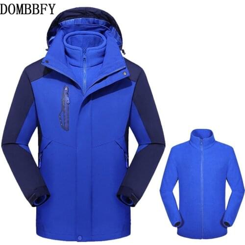 Winter Man Women Winter Jacket 3 In 1 Parka Coat Windbreaker Two-piece Thicken Waterproof Windbreaker Hooded Outwear Snow Parkas