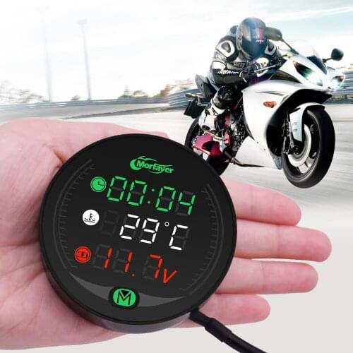 For Suzuki RMZ 250 450 DR250 DJEBEL Gas Gas EC2T FSE FSR Motorcycle Tester LED Display Waterproof Voltmeter Multifunction Meter