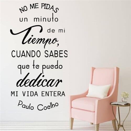 Spanish Quotes Wall Sticker Vinyl Wallpaper Decor Bedroom Decorative Waterproof Phrases Art Decals Wallstickers Poster RU2005