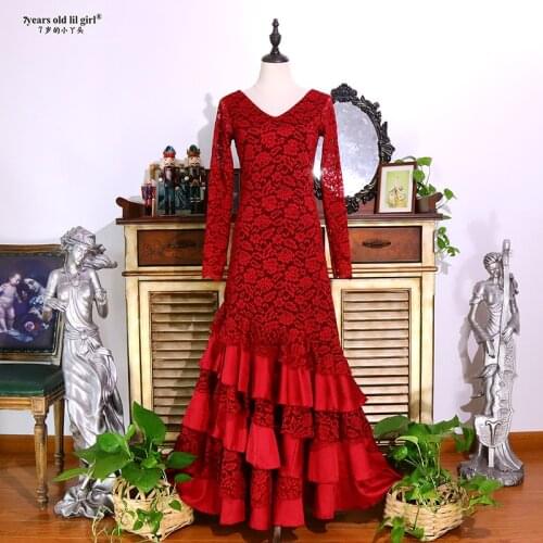 Spanish dance dress Flamenco dance practice skirt Flamenco skirt spanish skirt dance wear womenDTT24