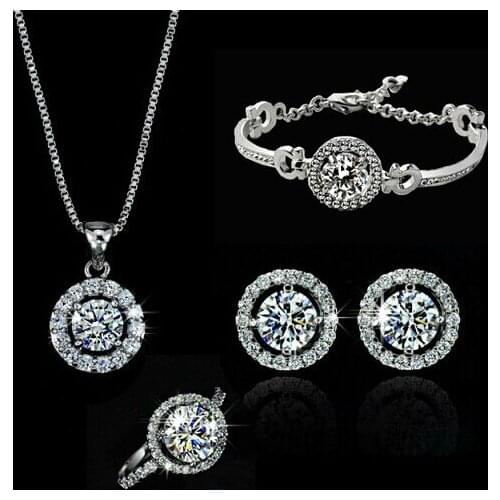 JS S181 2015 New Arrival AAA Zircon Jewelry Sets High Quality Bridal Jewelry Sets Nickel Free Elegant Women Jewelry Wholesale