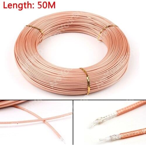 Sale 5000cm RG316 RF Coax Coaxial cable Connector 50ohm M17/113 Shielded Pigtail 164ft High Quality Wire Connector Adapter