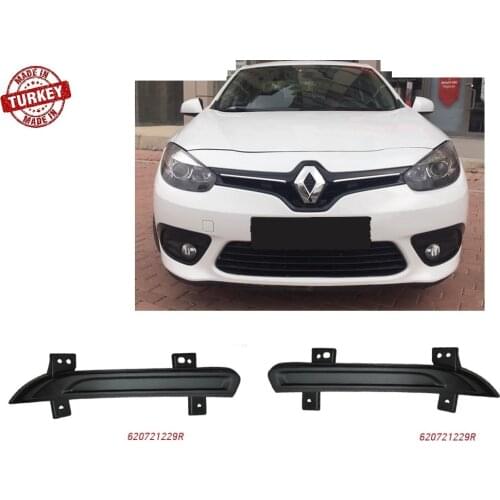 1 Pair Front Bumper Daylight Lamp Cover Trim Left Right for Renault Fluence 2013+ 620721229R