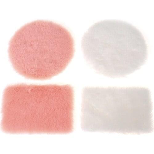 1Pc 1/12 1/8 Scale Dollhouse Miniature Plush Rug/Carpet/Mat For Dollhouse Decoration New