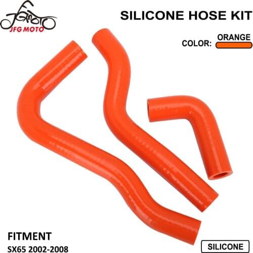 Motorcycle Silicone Hose Kit Radiator Heater Coolant Water Pipe For KTM SX65 65SX SX 65 2002 2003 2004 2005 2006 2007 2008