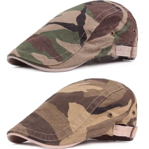 Men Camouflage Military Cotton Beret Cabbie Newsboy Hat Ivy Golf Driving Cap NEW HATCS0532