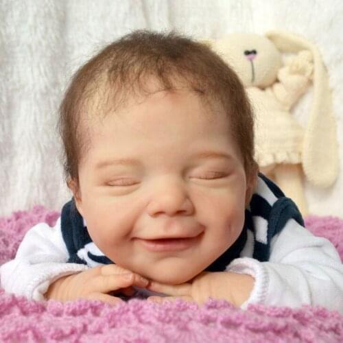 Hoomai Popular Reborn Doll Kit Sleeping April Smile Very Soft Hands Unpainted Unfinished Doll Parts DIY
