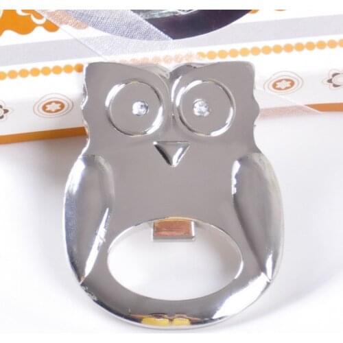 Portable Stainless Steel Bar Beer Bottle Opener Owl Shape Kitchen Gadgets Wedding Favor Kitchen Party Supplies 20Pcs/Lot
