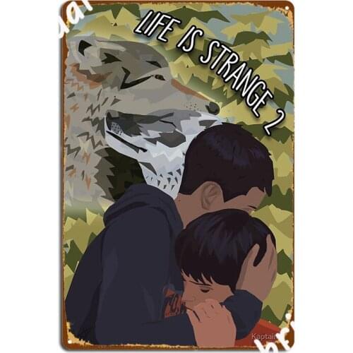 Life Is Strange 2 Wolf Brothers Sean And Daniel Poster Metal Plaque Painting Décor Club Bar Customize Tin Sign Posters