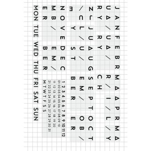 Calendar Transparent Clear Silicone Stamp/Seal for DIY scrapbooking/photo album Decorative clear stamp 067