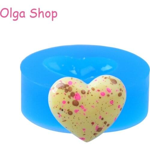 PYL692 18.1mm Heart Silicone Mold Cake Decorating, Fondant, Cake Topper, Resin, Polymer Clay, Cookie Biscuit, Chocolate, Jewelry