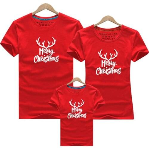 Christmas Mom and Me Clothes Family Matching Clothes Cartoon Tee Shirt Clothing Kids Dad Mommy Party Lovers Tops Family T Shirt