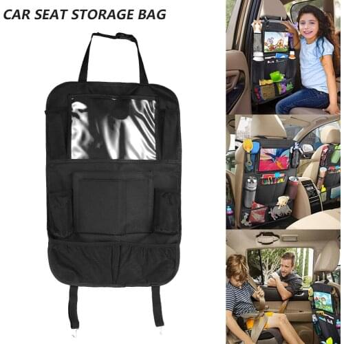 Auto Car Seat Back Multi-Pocket Storage Bag Foldable Organizer Holder Accessory Adjustable Seat Back Protectors for Kids Toddler
