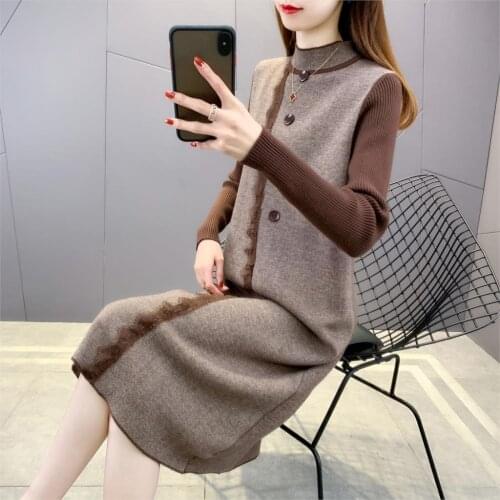 In the small room 2, room 193224 on 】 to film long knitting dress buttons [1222] 61