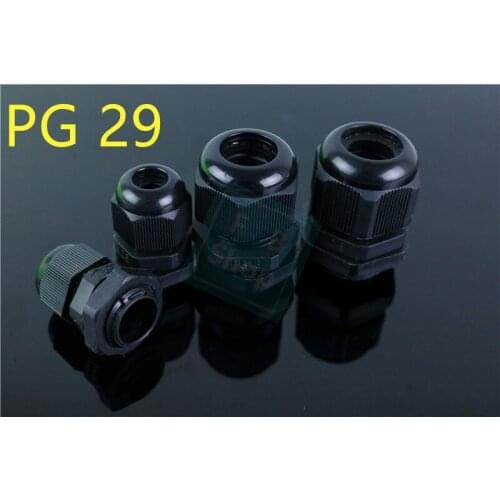 1pcs High Quality PG29 IP68 18-25MM Waterproof Nylon Cable Gland No Waterproof Gasket Plastic Waterproof Connector