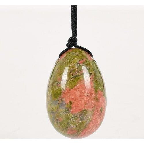 Jade Egg Natural Unakite Yoni Egg Crystal Sphere For Kegel Exercise Pelvic Floor Muscle Vaginal Exercise Ben Wa Ball