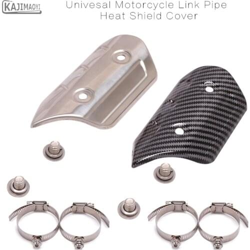Motorcycle Exhaust Link Pipe Protector Heat Shield Cover Guard Anti-scalding cover Adjustable width For Yamaha Honda Kawasaki