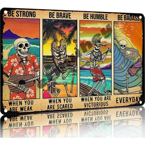 Native Merican Wolf Tin Sign Fun Family Bar Decor Bedroom Study Kitchen Living Room Decoration Signs & Plaques