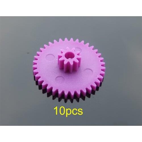 10Pcs 10T 36T Purple Plastic Double-layer Gear 2mm 36102B 0.4 Modulus Stacked Teeth Pinion for DIY Models Toys