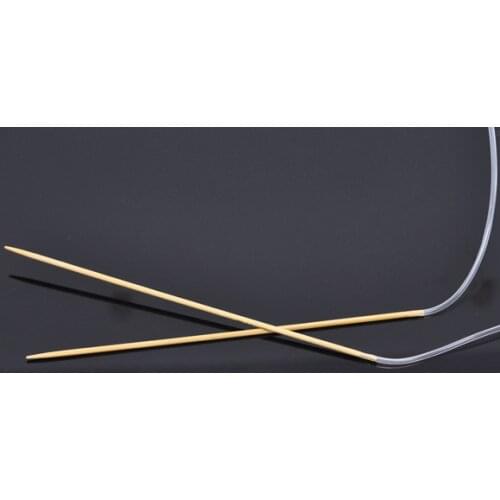 1 Pair Bamboo 100cm Circular Knitting Needle For Sewing Stitching Tools Handmade Cloths Findings (US Size 0/ 2.0mm)
