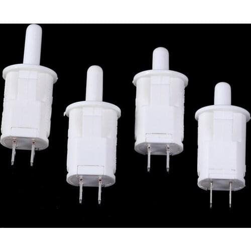 1Pc 10-250V Door Switch Refrigerator Cabinet Light Disinfection Cabinet Wardrobe Closed Press Button Switch White push button