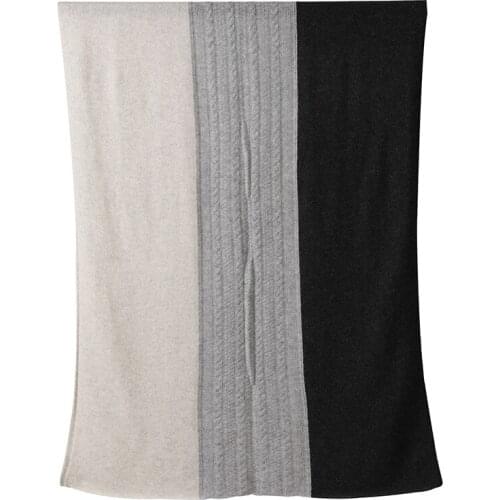 100%cashmere patchwork color knit women fashion scarfs shawl pashmina 70x180cm retail wholesale