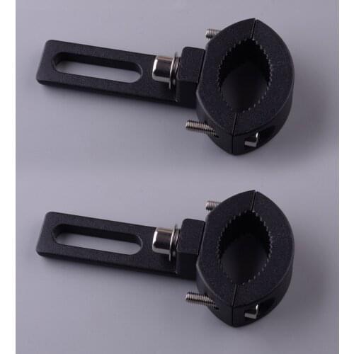 2Pcs Spot Fog Driving Head Light Mounting Clamp Holder Fork Mount Bracket Black 20mm-31mm Aluminum Alloy For Motorcycle Bike