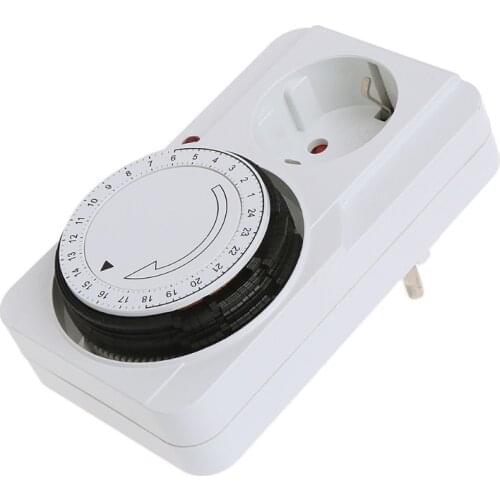 24H Mechanical Electrical EU Plug Program Timer Power Switch Socket Energy Saver 230V