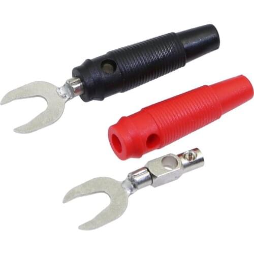 5pcs 4mm Y U-type Banana Plug Connector For Speaker Cable Solderless Stackable FK4415