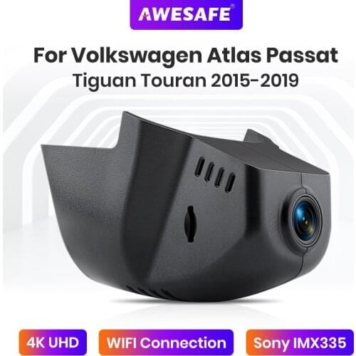 AWESAFE Car DVR for VW Camera 4K WIFI Control Dash Cam Video Registrator For Volkswagen Atlas Passat Tiguan Touran 2015-2019